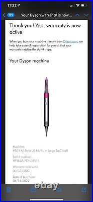 DYSON AirWrap Styler COMPLETE Set with Wand and Attachments & Warranty