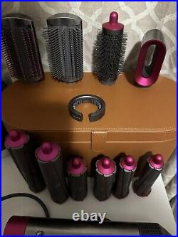 Dyson Airwrap Complete Hair Styler Nickel Fuchsia With Two Additional Long Barre