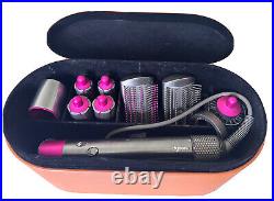 Dyson Airwrap Complete Multi Hair Styler Nickel/Fuchsia In Case With Accessories