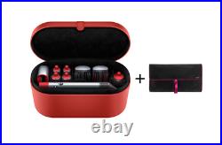 Dyson Airwrap Curl Dryer Complete Nickel/ Fusha Red With Storage Box AC 100V