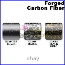 Forged Gloss Carbon Fiber Black Car Vinyl Wrap Air Release Sticker Sheet Film