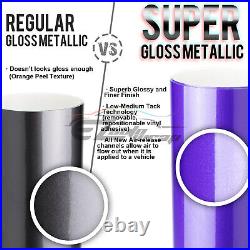 Premium Super Gloss Metallic Midnight Blue Vinyl Car Wrap Sticker Decal Sheet