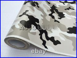 Snow Army Camo Camouflage Desert Vinyl Film Wrap Sticker Bubble Free Air Release